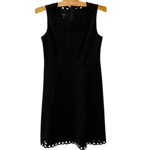 Talbots | Dress Sleeveless Knee Length Sheath Black Eyelet- Size 2 Petite